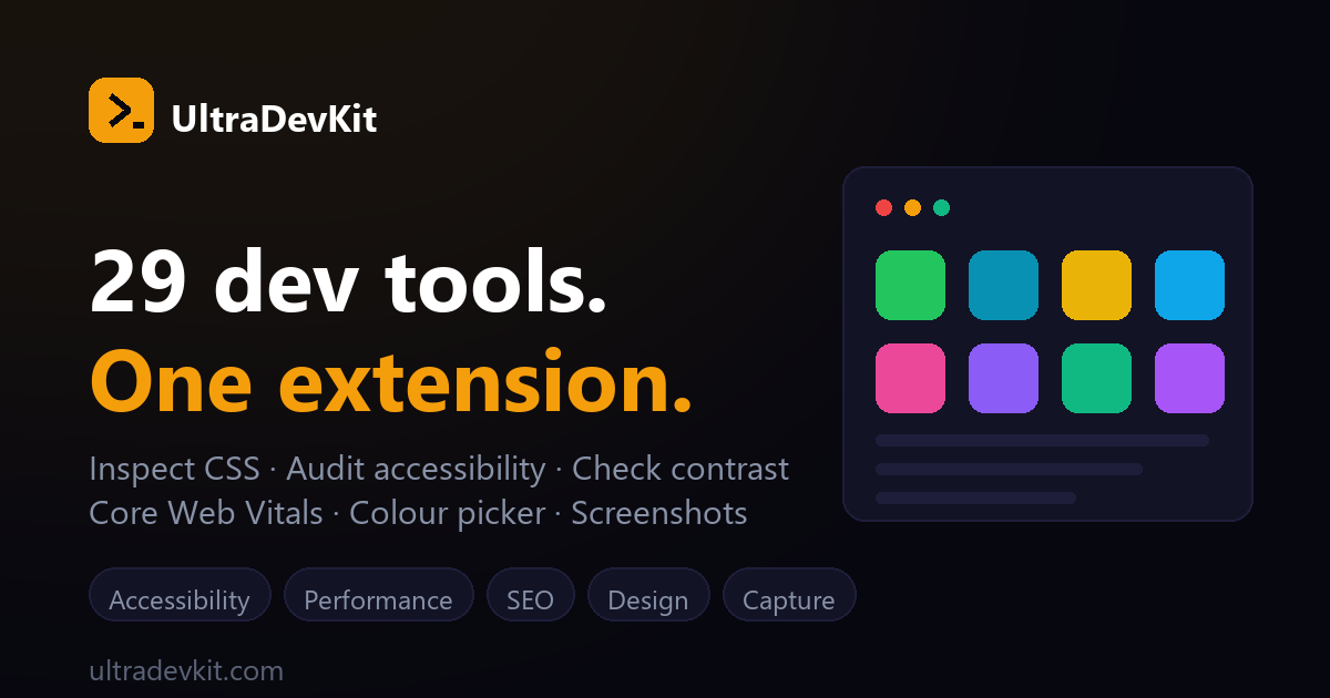 Flex/Grid Layout Inspector — one of 32 UltraDevKit web developer tools for Chrome